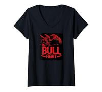 Mujer Increíble disfraz de lucha de toros para los amantes de los toros y matadores Camiseta Cuello V