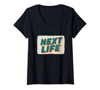 Mujer Increíble Emblema de discurso de la próxima Vida Camiseta Cuello V