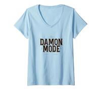 Mujer Increíble Modo Damon Busca Amantes malvados Camiseta Cuello V