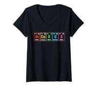 Mujer Incubus (In-Cu-B-U-S) Elementos de tabla periódica Regalo Camiseta Cuello V