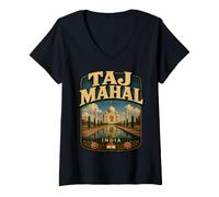 Mujer India Viajes Vintage Increíble India Aventura Cultural Camiseta Cuello V