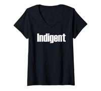 Mujer Indigente Camiseta Cuello V