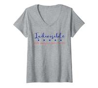Mujer Indivisible con Libertad y Justicia para Todos Camiseta Cuello V