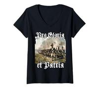 Mujer Infantería de línea prusiana | Federico el Grande Soldados Camiseta Cuello V