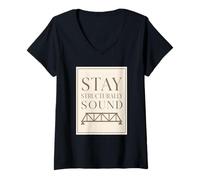 Mujer Ingeniero Civil Diseño Estructural Camiseta Cuello V