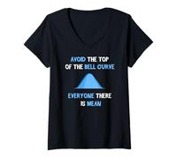 Mujer Ingeniero de Científico de Datos - Estadísticas Modelado Ciencia de Datos Camiseta Cuello V