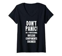 Mujer Ingeniero de Componentes Nucleares Camiseta Cuello V