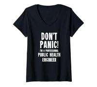 Mujer Ingeniero de Salud Pú Camiseta Cuello V
