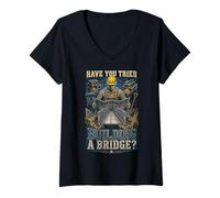Mujer Ingeniero del Ejército Building A Bridge Camiseta Cuello V