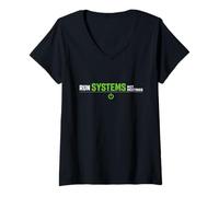 Mujer Ingeniero en la Nube Devops Infrastructure Platform SRE Uptime Camiseta Cuello V