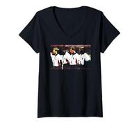 Mujer Inglaterra Squad Alineación Gazza Wright Copa Mundial de Fútbol 1998 Camiseta Cuello V