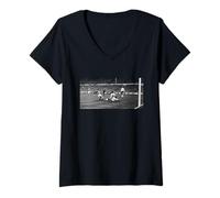 Mujer Inglaterra V Alemania Occidental Euro 1972 Copa del Mundo de Camiseta Cuello V