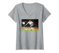 Mujer Inglaterra V Turquía Stuart Pearce Copa Mundial de Fútbol 1991 Camiseta Cuello V