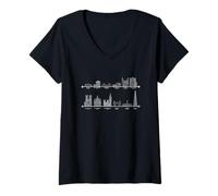 Mujer Inglés Arquitectura Cronología Edificios históricos de Inglaterra Camiseta Cuello V