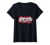Mujer Inglés Urban Streetwear Y2K Street Art Graffiti Inglaterra Camiseta Cuello V