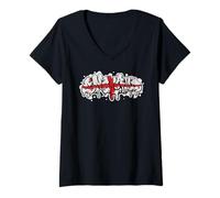 Mujer Inglés Urban Streetwear Y2K Street Art Graffiti Inglaterra Camiseta Cuello V