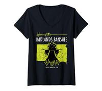 Mujer Inicio De Badlands Banshee Dakota Del Sur América Cryptid Camiseta Cuello V