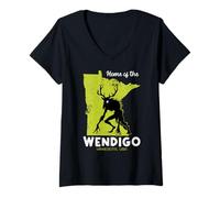Mujer Inicio De Wendigo Minnesota State Of American Cryptid Camiseta Cuello V