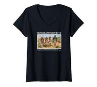 Mujer Inmigración de Seguridad Nacional comenzó 1492 nativos Americanos Camiseta Cuello V