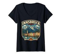 Mujer Innsbruck Austria Vacaciones Familiares Innsbruck Souvenir Camiseta Cuello V