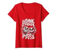 Mujer Insane Clown Posse | Productos Oficiales de ICP | Cabezales de fusión Camiseta Cuello V