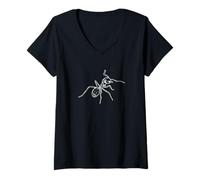 Mujer Insectos Que se arrastran Hormigas Camiseta Cuello V