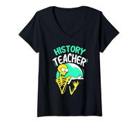 Mujer Insegnante Di Storia Histórico Historia Historiador Trabajo Camiseta Cuello V