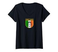Mujer Insignia del Rey Tigre Celta Camiseta Cuello V