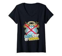 Mujer Instructor del Aula del Maestro del último día de Clases Camiseta Cuello V