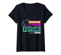 Mujer Inteligencia Artificial - IA - es el Futuro ya está aquí Camiseta Cuello V