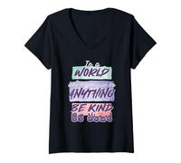 Mujer Intérprete ASL Lengua De Signos Camiseta Cuello V