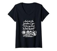 Mujer Into The Garden I Go For Mind & Soul, cálido y Acogedor Jardinero Camiseta Cuello V