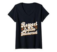 Mujer Intolerancia A La Lactosa Respect The Lactose Intolerant Camiseta Cuello V