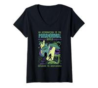 Mujer Introducción a los críptidos del mundo paranómico Camiseta Cuello V