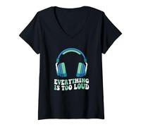 Mujer Introvertido Todo Es Demasiado Ruidoso Sobrecarga Sensorial Camiseta Cuello V