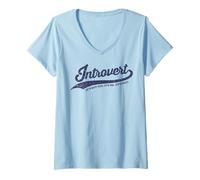 Mujer Introvertido. Tú no. Yo. Social con la Gente. Divertido Camiseta Cuello V