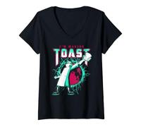 Mujer Invader Zim I'm Making Toast Professor Membrane Metal Style Camiseta Cuello V