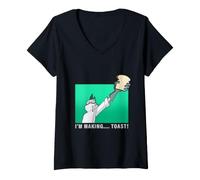Mujer Invader Zim I'm Making…. Toast! Professor Membrane Panel Camiseta Cuello V