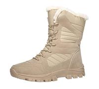 Mujer Invierno Zapatos Botas De Nieve Trekking Al Aire Libre Botas Con Relleno Mujer Botas Impermeable 2025 Nuevo Botas Casual Chic Zapatos De Gran Tamaño Botín, caqui, 37 EU