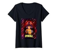 Mujer Invincible Darkwing II Emerging From The Shadowverse Poster Camiseta Cuello V