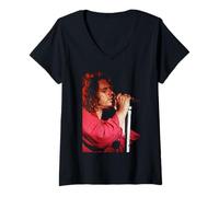 Mujer INXS Luna Llena Corazones Sucios Era Michael Hutchence 1993 Camiseta Cuello V