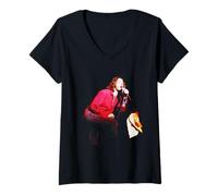 Mujer INXS Michael Hutchence Luna Llena Corazones sucios 1993 Camiseta Cuello V