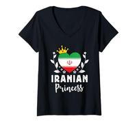 Mujer Iranian Princess Iran Flag Proud Iranian Girl Camiseta Cuello V