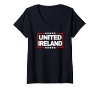 Mujer Irlanda Unida Ahora Bold Stars Reunificación Camiseta Cuello V