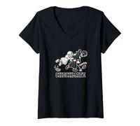 Mujer Ironic Chess Peón Fútbol Tackle Deportes Camiseta Cuello V