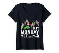 Mujer Is It Monday Yet Camiseta Cuello V