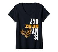 Mujer Is My Dirt Bike Ok Funny Motorcycle Motocross Hombres Mujeres Niños Camiseta Cuello V