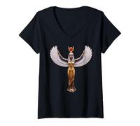 Mujer ISIS la Diosa egipcia Camiseta Cuello V