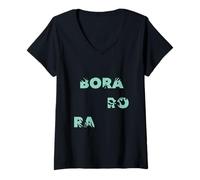Mujer Isla de vacaciones de las flores - Travel Bora Bora Camiseta Cuello V