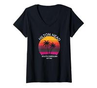 Mujer Isla Hilton Head Camiseta Cuello V